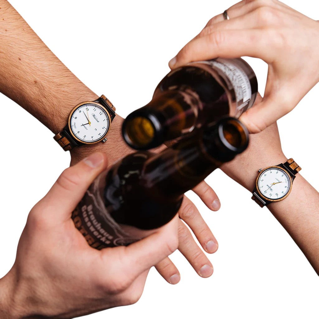 Partnerské dřevěné hodinky Bierzeit