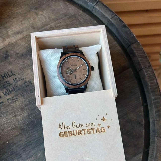 Dřevěné automatické hodinky Ludwig