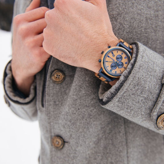 Dřevěné hodinky Rum