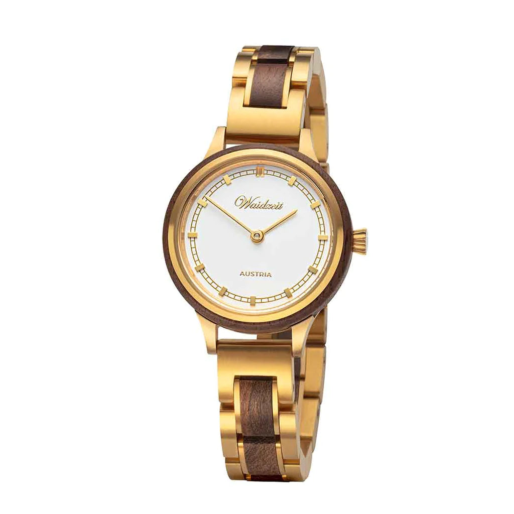 Drevene hodinky Valerie Gold damske