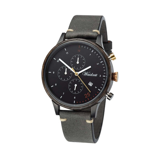 Dřevěné hodinky Barista Oro Leather