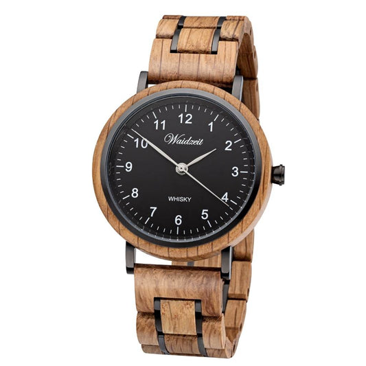 drevené hodinky pánske whisky