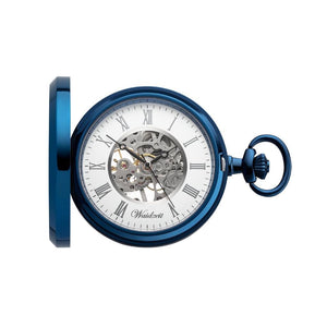 hodinky kapesní Skelett Blue