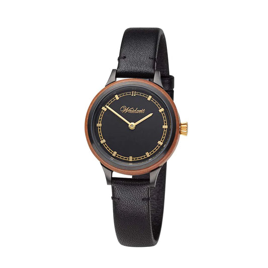 Dámské dřevěné hodinky Cherry Black Petite
