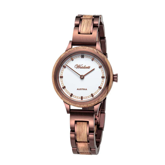 Dámské dřevěné hodinky Petite Bronze