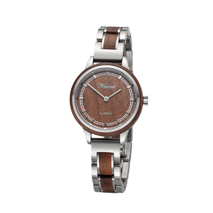 Dámské dřevěné hodinky Petite Brown