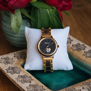 Dřevěné automatické hodinky Mystik pro ženy