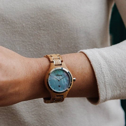 Dřevěné hodinky Barrique Perle