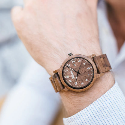 Partnerské dřevěné hodinky Ořech