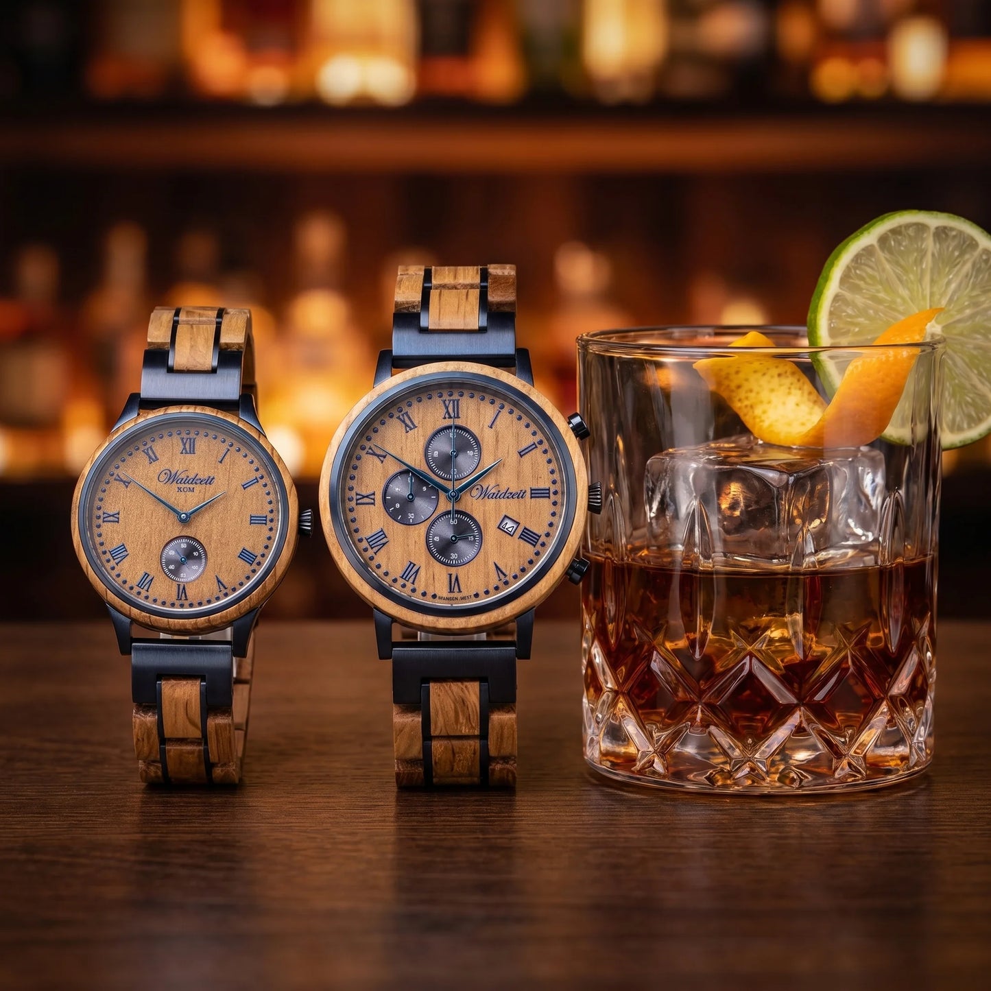 Partner Dřevěné hodinky RUM - Fotografie životního stylu na adrese Elegantní rumový koktejl s citrusovou ozdobou