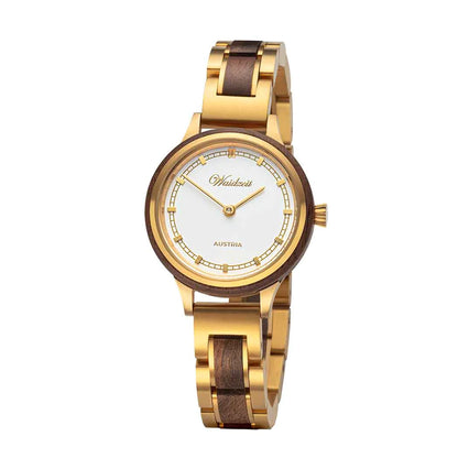 Drevene hodinky Valerie Gold damske
