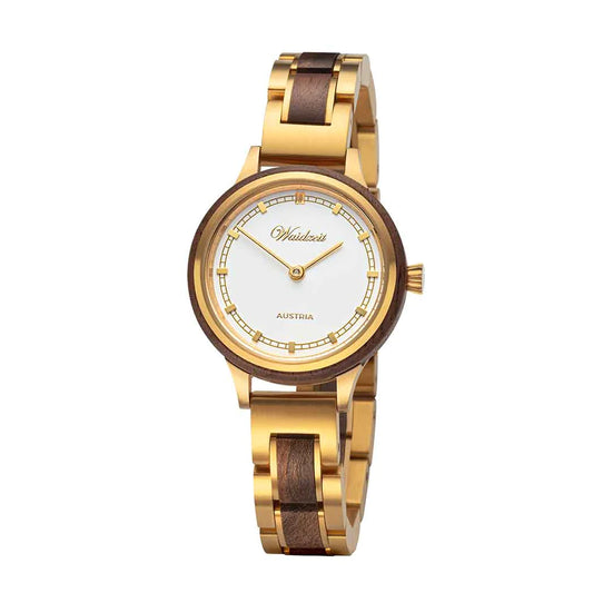 Drevene hodinky Valerie Gold damske