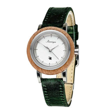 Vložte obrázek do prohlížeče Galerie, Dřevěné hodinky dámské Grapevine zelené