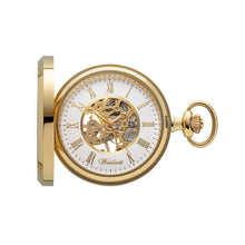 Vložte obrázek do prohlížeče Galerie, kapesní hodinky Skelett Gold