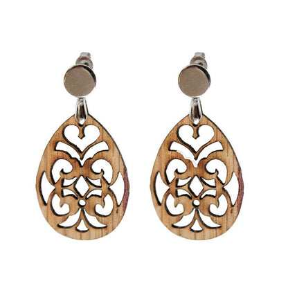 Dřevěné náušnice Bohéme Barrique