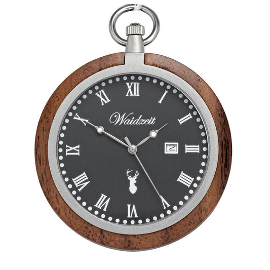 Kapesní dřevené hodinky Antik Black