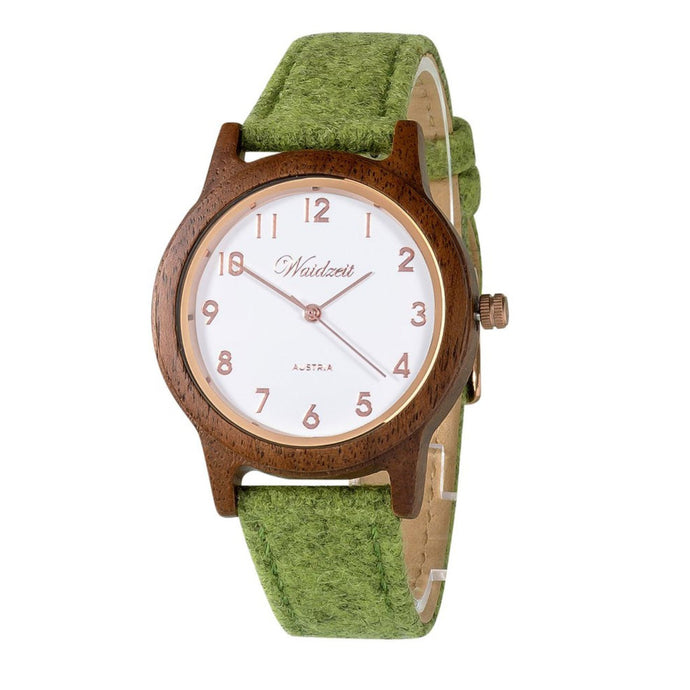Dřevěné hodinky Sissy zelené