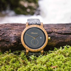 Dřevěné hodinky pánské Barrique Alpin černé