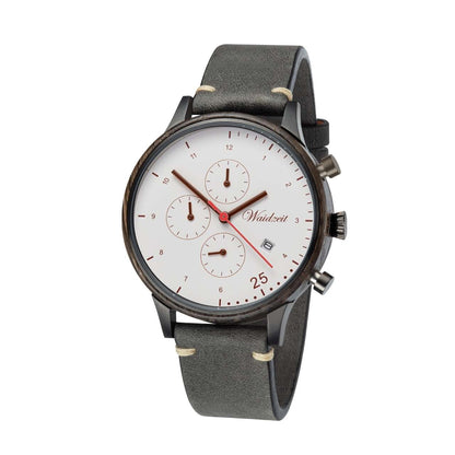 Drevené hodinky Barista Bianco Leather