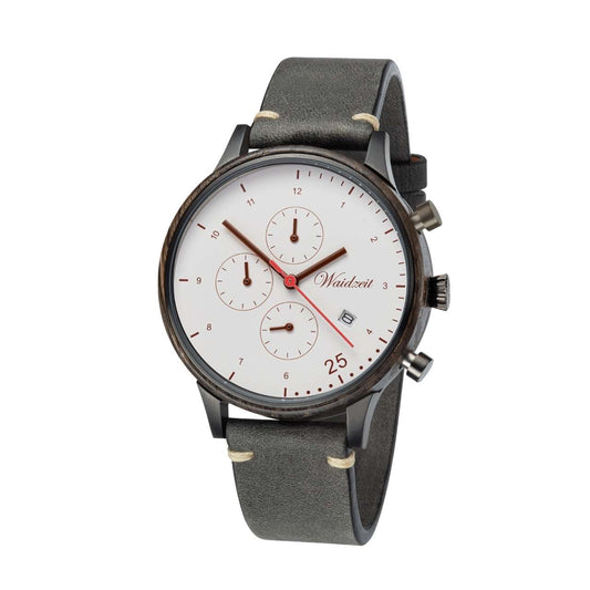 Drevené hodinky Barista Bianco Leather