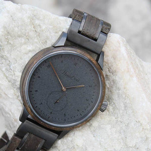 dřevěné hodinky Mystik Black