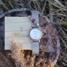 Vložte obrázek do prohlížeče Galerie, dřevěné hodinky s kovovým zapínáním