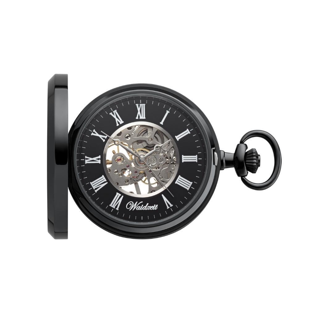 hodinky kapesní Skelett Black